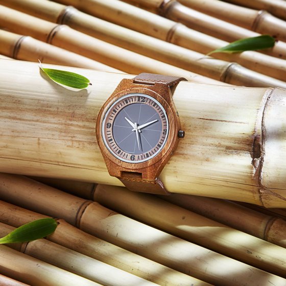 Montre-bracelet solaire “Bambou” 