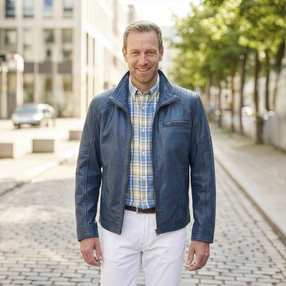 Veste cuir style moderne 
