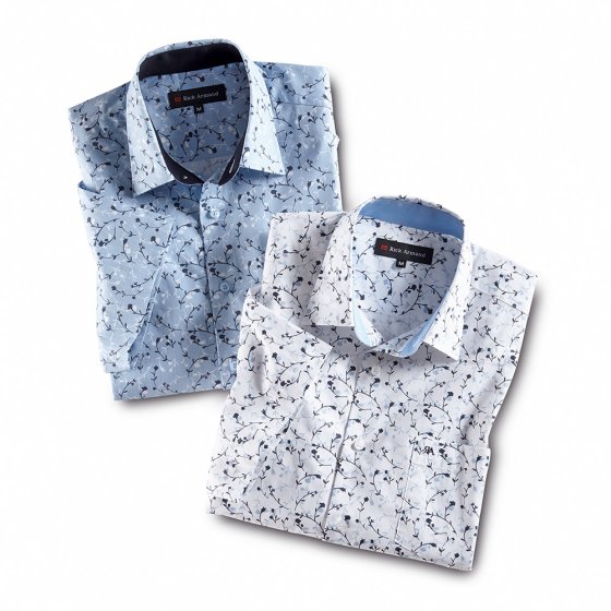 Blanc-imprimé + bleu clair-imprimé en lot XL | Blanc-imprimé#Bleuclair-imprimé