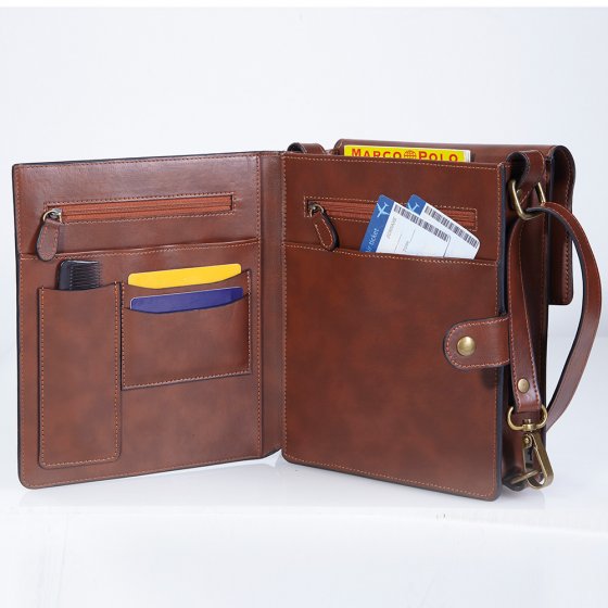 Sacoche homme en cuir vachette anti-RFID 