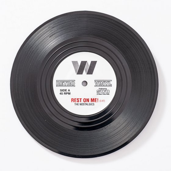 Lot de quatre dessous de verre vinyle « records » 