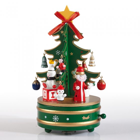 Boîte à musique sapin de Noël
