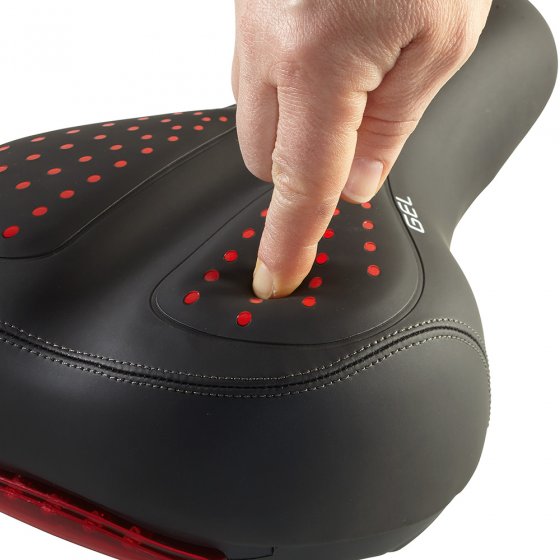 Selle de vélo gel et feu arrière