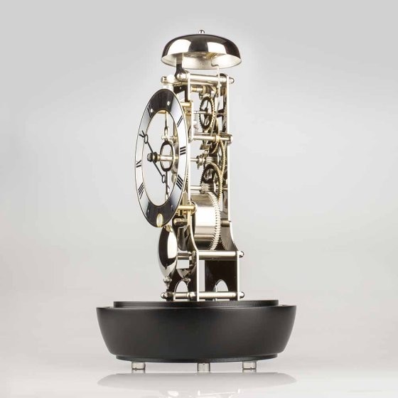 Horloge de table élégante avec cloche Noir