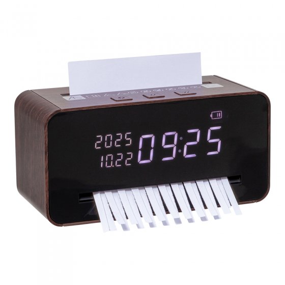 Destructeur de documents de bureau avec horloge 