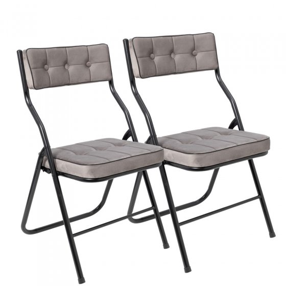 Chaise pliante confortable, lot de 2 