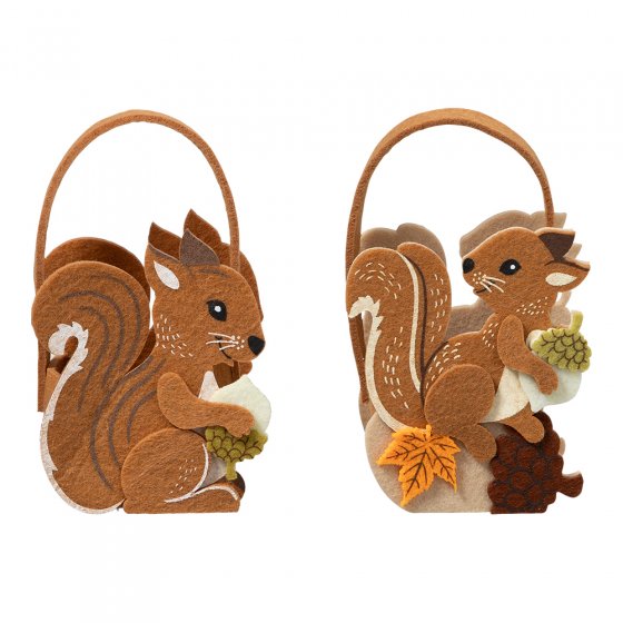 Sac écureuil avec friandises lot de 2 