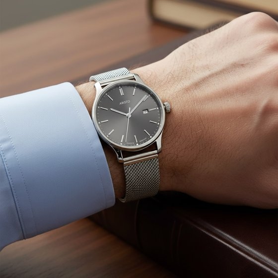 Montre Milanaise pour homme  Gris