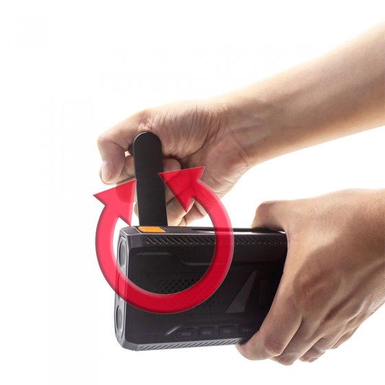 Radio DAB+ à manivelle et solaire 