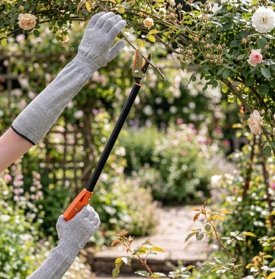 Gants de jardinage à manches longues (1 paire) 