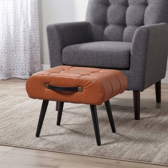 Tabouret rembourré de style rétro 