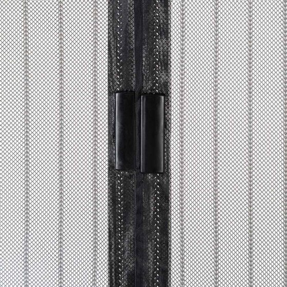 Rideau anti-insectes avec fermeture magnétique, noir 