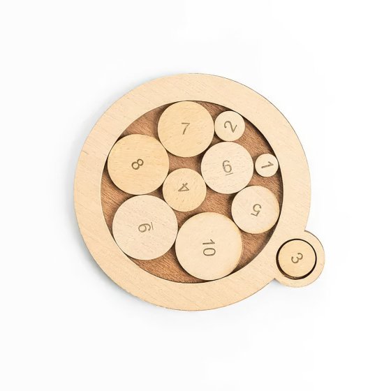 Jeu de réflexion avec des disques « Cercle des nombres » 