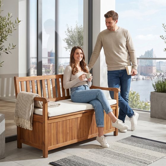 Banc avec espace de rangement 