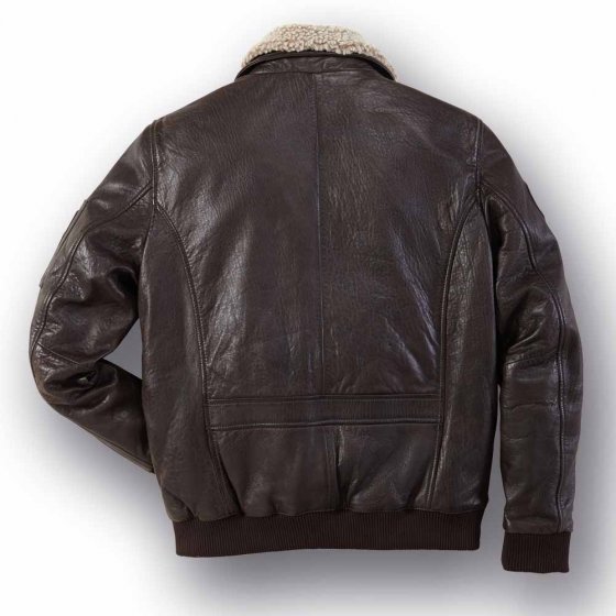 Veste bomber en cuir d'agneau
