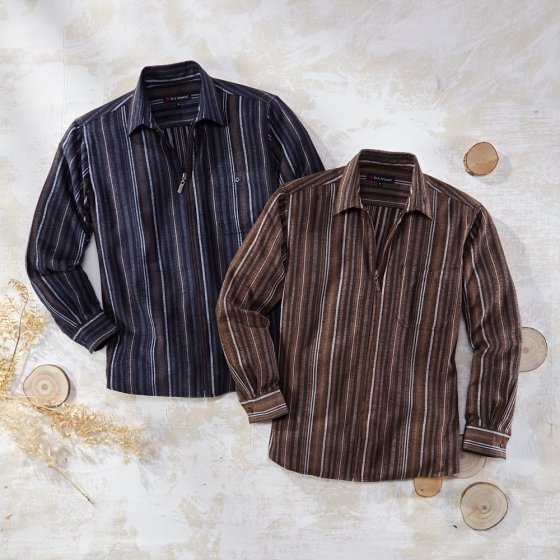 Chemise chenille zippée