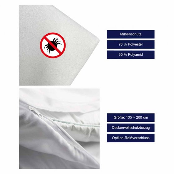 Housse anti-allergique pour couettes