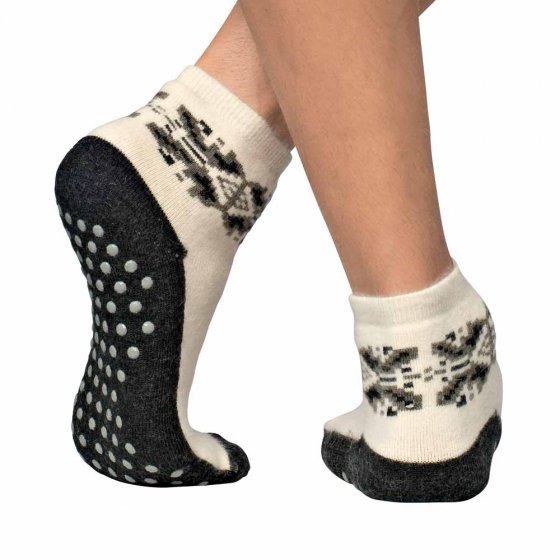 Chaussettes antidérapantes avec angora 