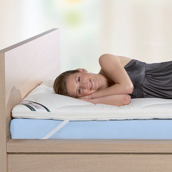 Couvre-matelas avec côté été et côté hiver 