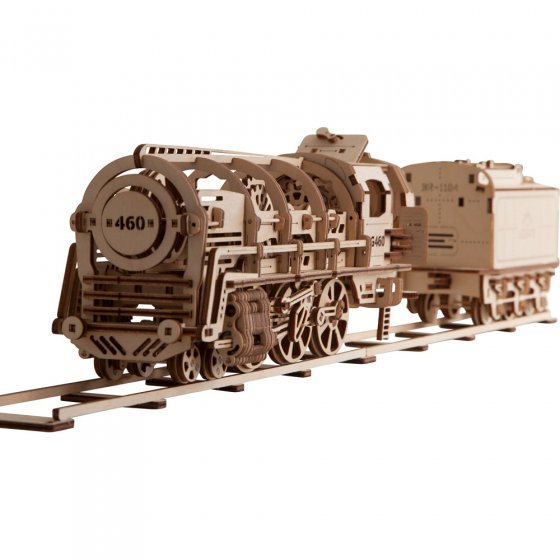 Maquette locomotive à vapeur en bois 