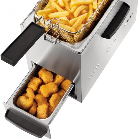 Friteuse 2 en 1 en acier inoxydable 