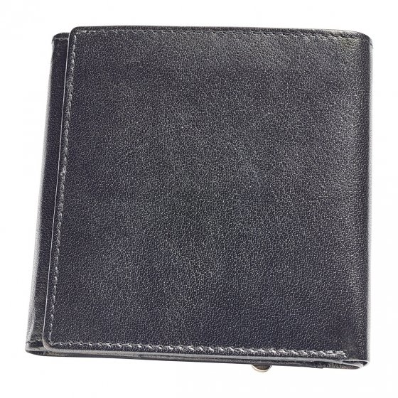 Portefeuille compact en cuir buffle