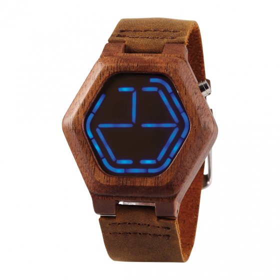 Montre  "fantôme"  en bois de santal 