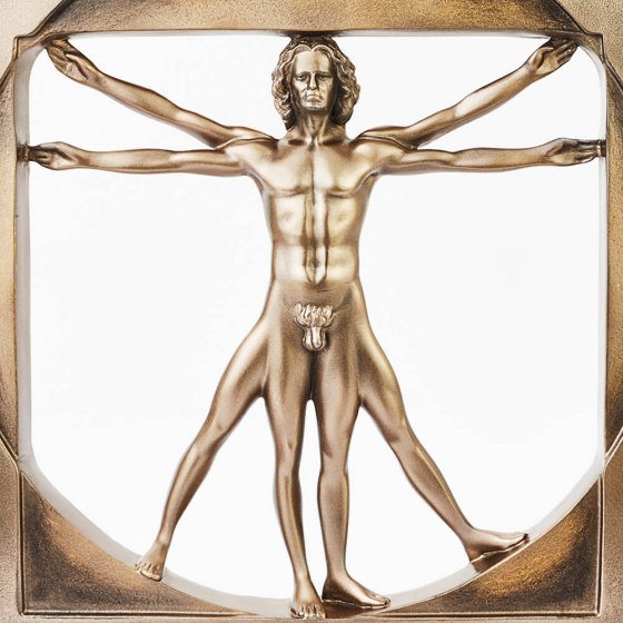 Statuette bronzée "L'homme de Vitruve"