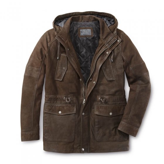 Parka en cuir 