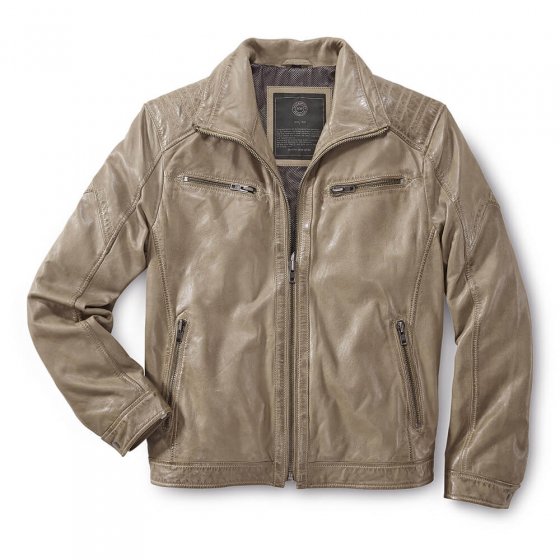 Veste sportive en cuir 54 | Beige