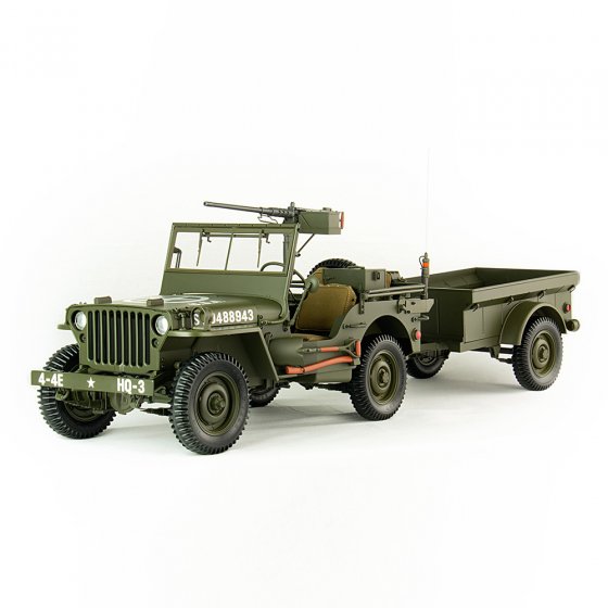 Jeep Willys MB avec remorque et canon antichar 