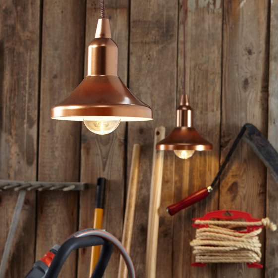 Lampes sans fil aspect cuivre Lot de 2