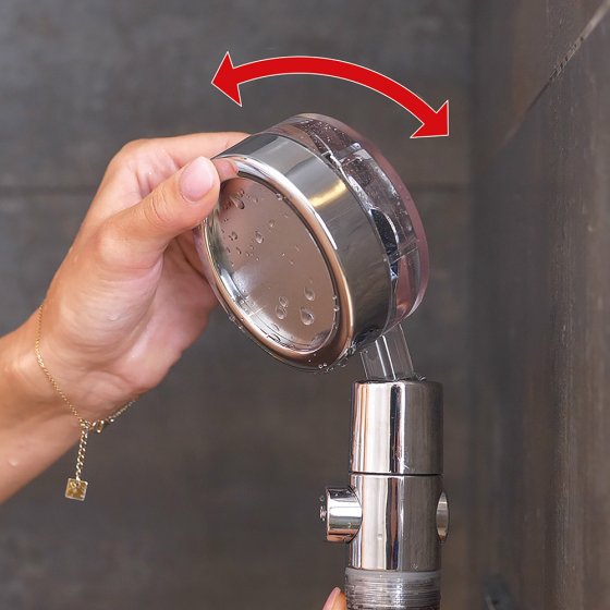 Filtre à eau de douche sous pression Turbo avec pommeau de douche amovible  rotatif