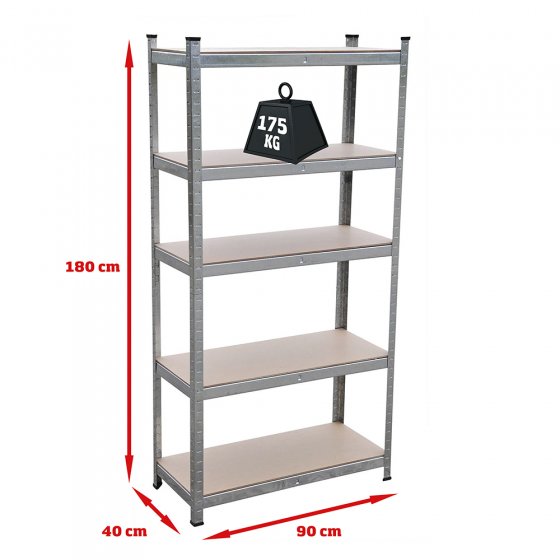 Echelle pour rayonnage industriel Semi-lourd - Charges lourdes - H. 210 x  P. 80 cm - Bleu - Étagères de Bureaufavorable à acheter dans notre magasin