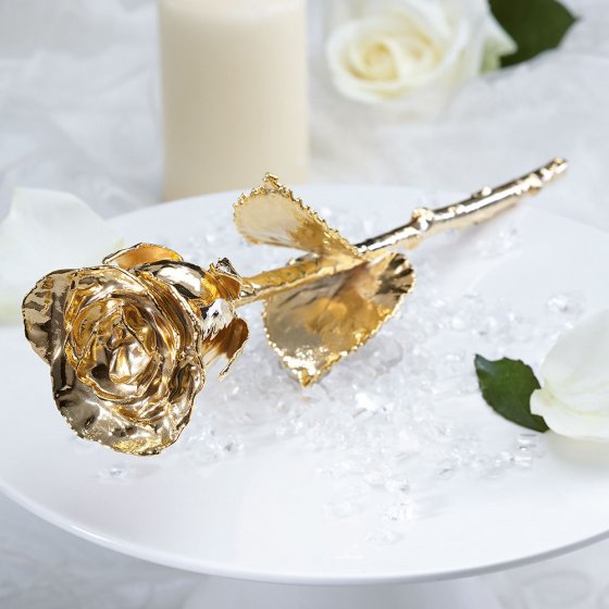 Rose dorée à l’or fin 