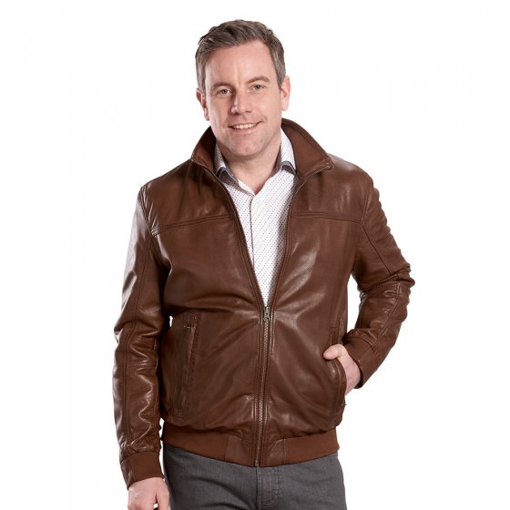 Blouson en cuir d'agneau 