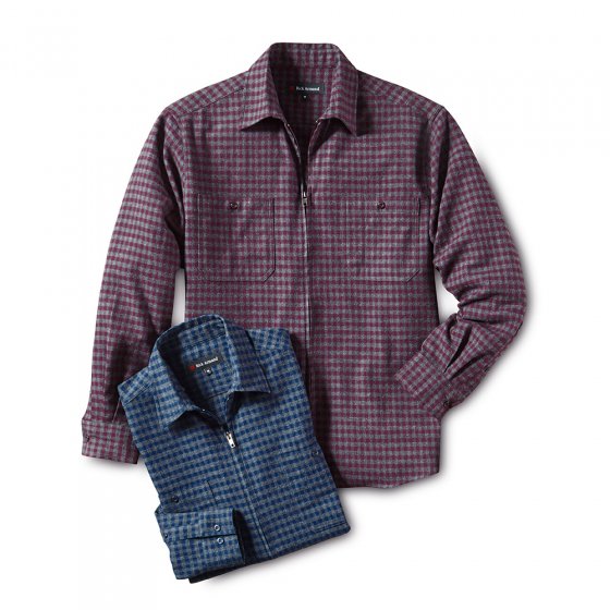 Chemise de flanelle zippée 