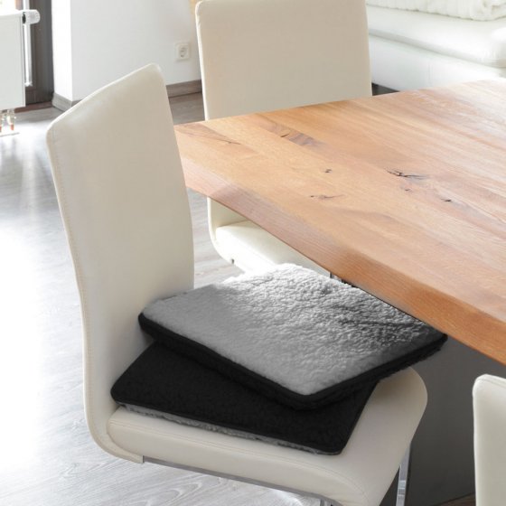 Lot de 2 coussins de chaise en laine vierge 