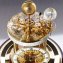 Pendule astrolabe laiton/acajou - 3
