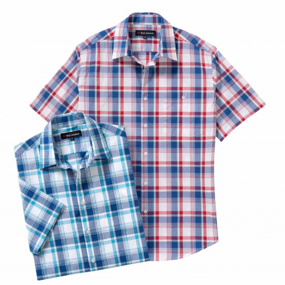 Chemise à carreaux facile d'entretien 