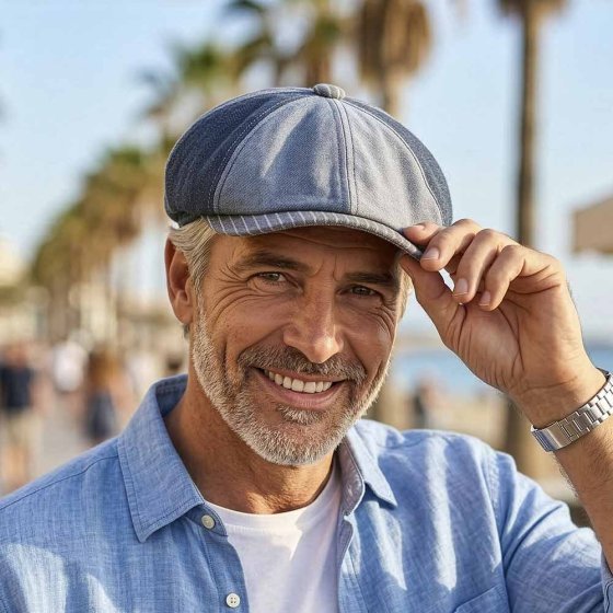 Casquette à visière patchwork 