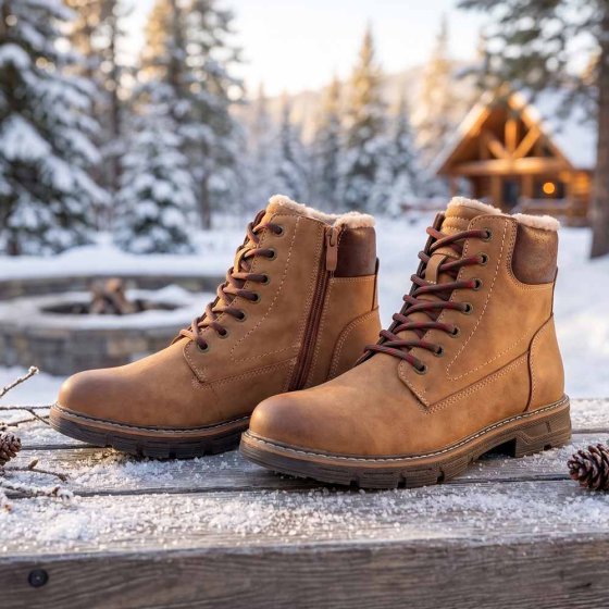 Chaussure montant jusqu'à la cheville avec fermeture éclair 