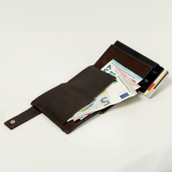 Porte-cartes RFID Click&Go Marron foncé