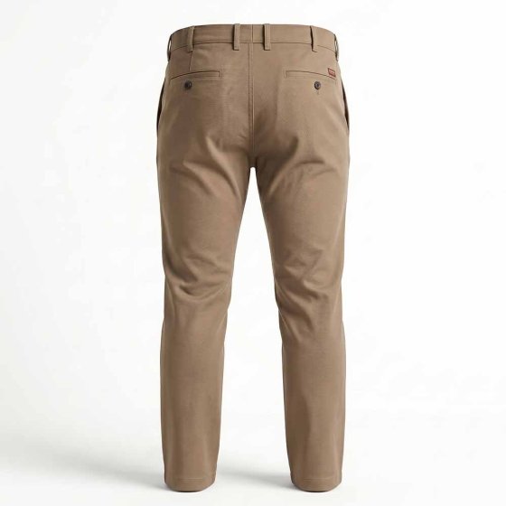 Pantalon en coton à taille élastiquée 