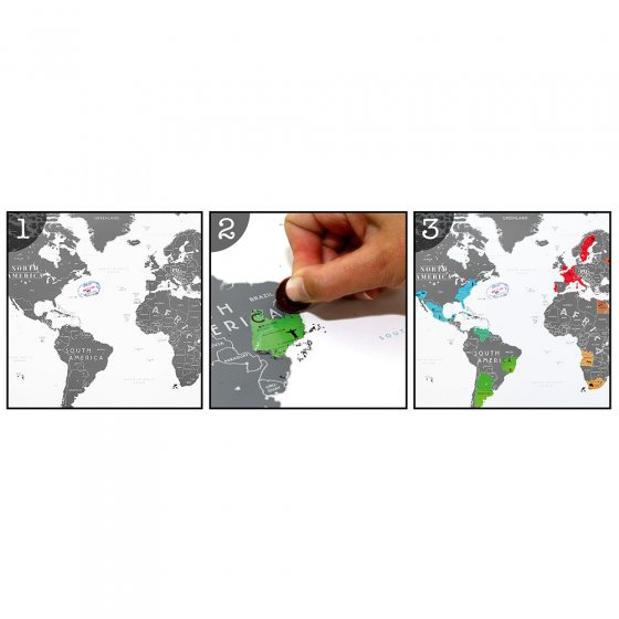 Carte mondiale à gratter 