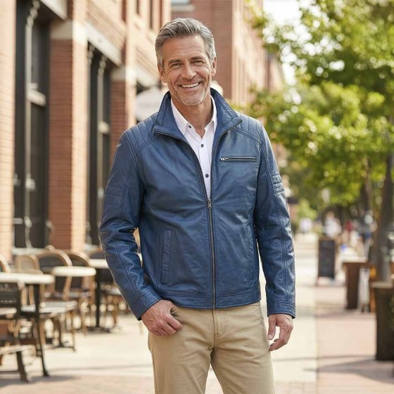 Veste cuir style moderne 