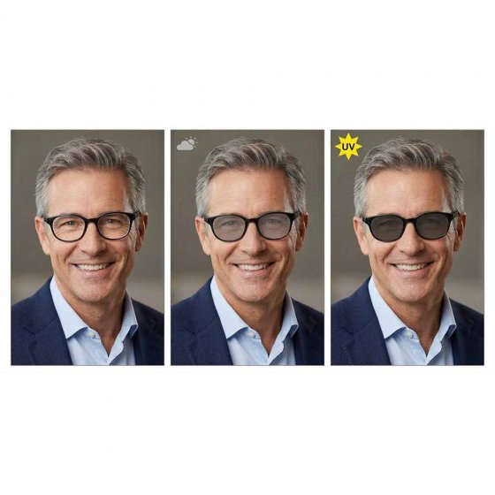 Lunettes grossissantes photochromiques 