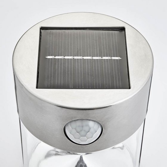 Lampe solaire en inox 