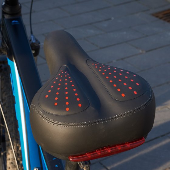 Selle de vélo gel et feu arrière