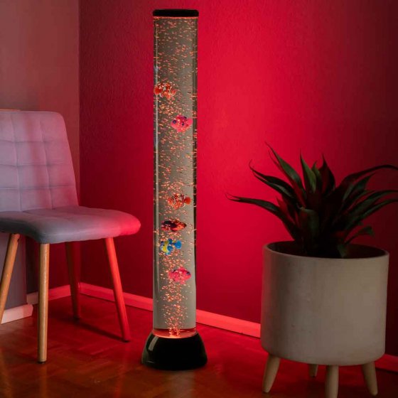 Colonne d’eau LED avec poissons 